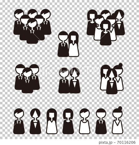 人々のシンプルなイラストのイラスト素材