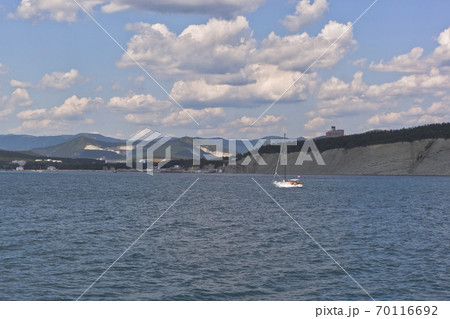 Black Sea coast near the resort settlement Divnomorskoe in Gelendzhik district Krasnodar region 70116692