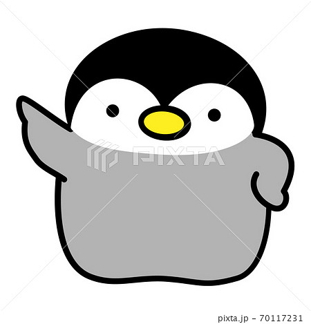 ペンギン ひな 指さし イラスト素材のイラスト素材