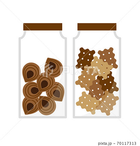 クッキーの瓶イラスト クッキーの瓶イラスト 70117313