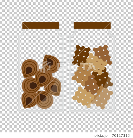 クッキーの瓶イラスト クッキーの瓶イラスト 70117313