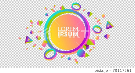 Isolated Colorful Abstract Geometric Vector Banner Template Illustration Art 70117561
