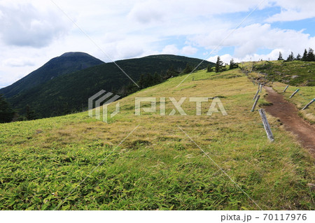 初秋の北八ヶ岳 双子山から蓼科山を望む 初秋の北八ヶ岳 双子山から蓼科山を望む 70117976