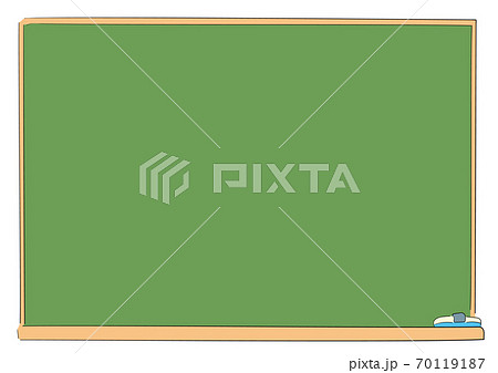黒板のフレームイラストの線画のイラスト素材