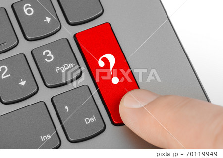 Computer keyboard with question key Computer keyboard with question key 70119949