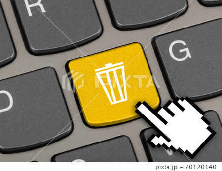 Computer keyboard with garbage key Computer keyboard with garbage key 70120140