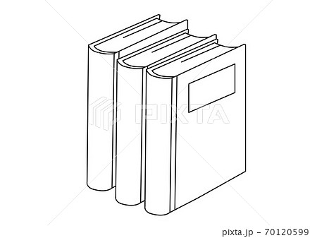 本のイラスト 線画のイラスト素材