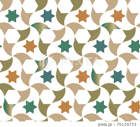 Color geometric arabic vector texture for cloth, textile, wrapping, wallpaper. 70120753
