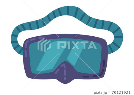 Scuba Diving Mask, Summer Vacation Accessory Cartoon Style Vector Illustration Scuba Diving Mask, Summer Vacation Accessory Cartoon Style Vector Illustration 70121921
