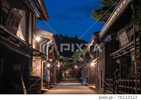 《岐阜県》飛騨高山・古い町並《夜景》 《岐阜県》飛騨高山・古い町並《夜景》 70122522