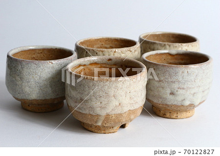 萩焼 湯呑 骨董品 70122827