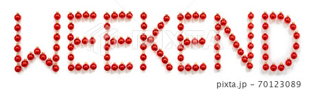 Red Christmas Ball Ornament Building Word Weekend 70123089