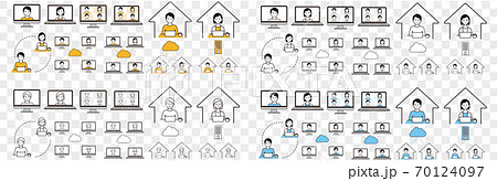 remote work at home icon 70124097