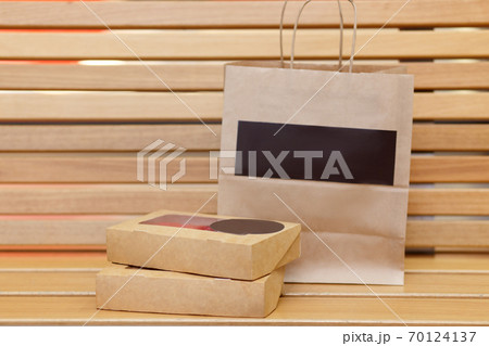 Food boxes with sushi and rolls 70124137