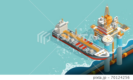 Offshore oil drill platform for petroleum pump Offshore oil drill platform for petroleum pump 70124256
