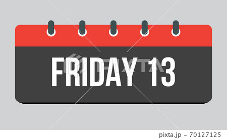 Vector icon day page calendar, date Friday 13 70127125