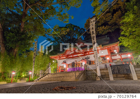 静岡県熱海市 来宮神社 夜のライトアップ 静岡県熱海市 来宮神社 夜のライトアップ 70129764