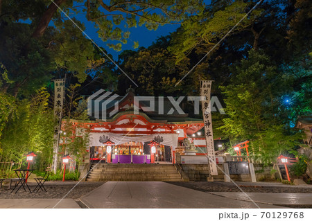 静岡県熱海市 来宮神社 夜のライトアップ 静岡県熱海市 来宮神社 夜のライトアップ 70129768