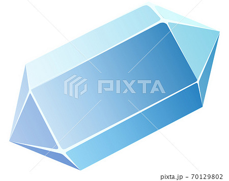 六角柱クリスタルのイラスト素材