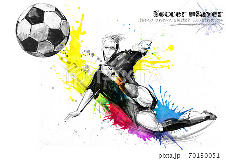Woman Drawing Sketch Dominating The Ball In A Football Game Showing Her  Concentration Royalty Free SVG Cliparts Vectors And Stock Illustration  Image 134579533