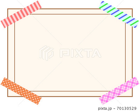 テープで貼った張り紙のイラスト素材