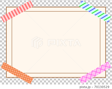 テープで貼った張り紙のイラスト素材