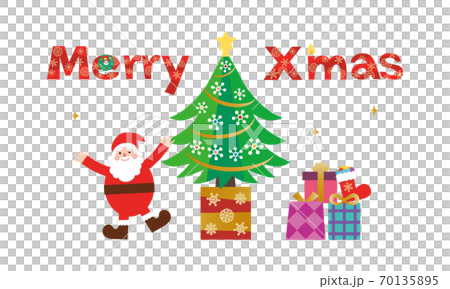 Material Clipart Hd PNG, Christmas Material, Christmas Tree, Santa