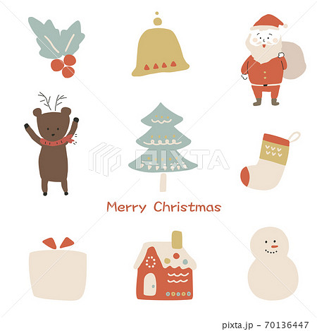 クリスマスアイコンのイラスト素材