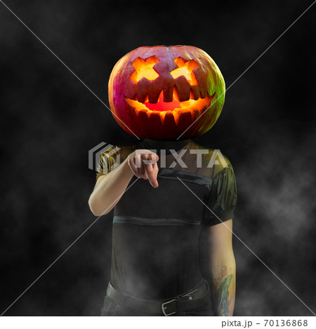 Trendy artwork, modern design. Contemporary art collage. Halloween concept. Trendy artwork, modern design. Contemporary art collage. Halloween concept. 70136868