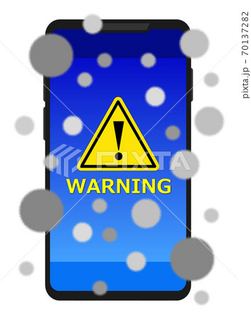 ウイルスに感染するスマホのイラスト 70137282