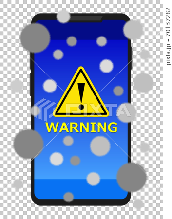 ウイルスに感染するスマホのイラスト 70137282