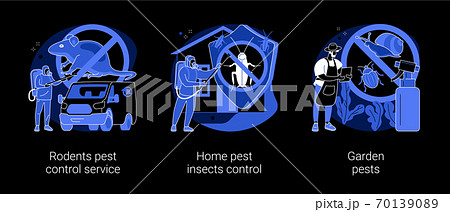 House and garden protection abstract concept vector illustrations. 70139089