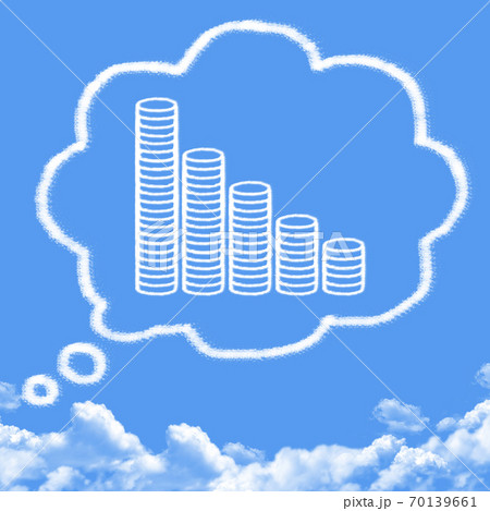 coins cloud shape 70139661