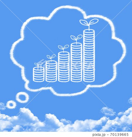 coins cloud shape 70139665
