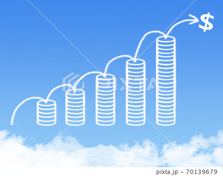 coins cloud shape 70139679