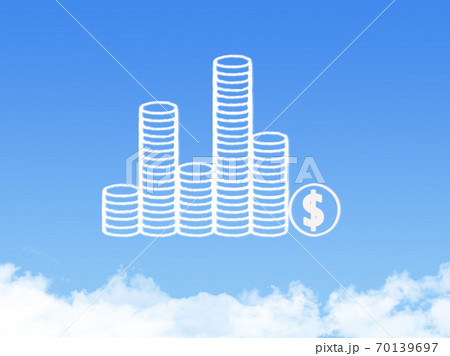 coins cloud shape coins cloud shape 70139697