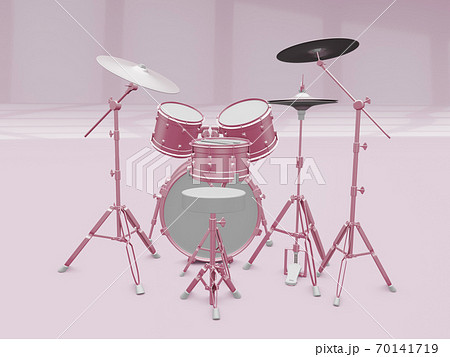 Pink acoustic drum set sa isang pinkPink acoustic drum set sa isang pink  