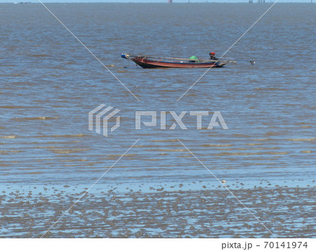 sea horizon background with boat sea horizon background with boat 70141974