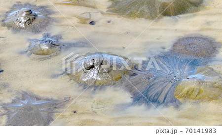 Puddle and mud texture, abstract background Puddle and mud texture, abstract background 70141983