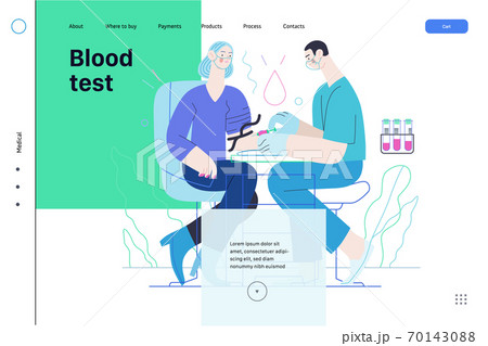 Medical tests illustration - blood test 70143088