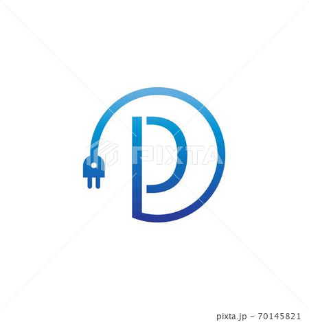 Power cable forming letter D logo 70145821