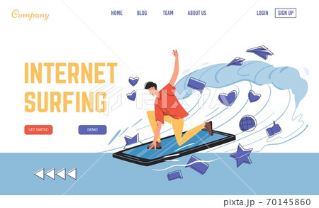 High speed internet surfing on mobile landing page 70145860
