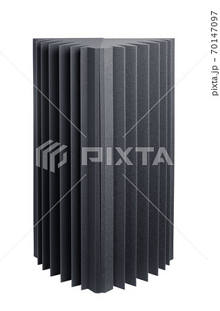 acoustic foam bass traps for sound dampering, isolated on white 70147097