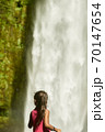 Salto las Cascadas falls at Llanguihue lake and Osorno Volcano, Puerto Varas, Chile, South America. 70147654