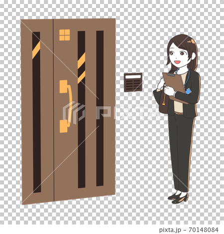 住宅を伺う調査員 女性 パンツ 住宅を伺う調査員 女性 パンツ 70148084