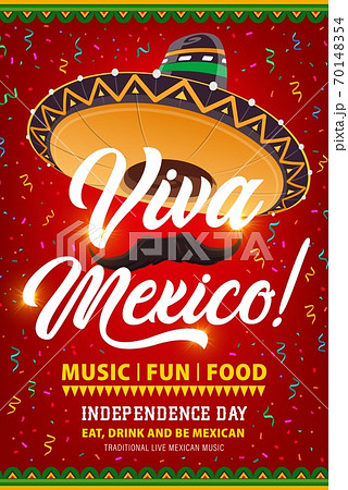 Viva Mexico vector flyer with mexican symbols Viva Mexico vector flyer with mexican symbols 70148354