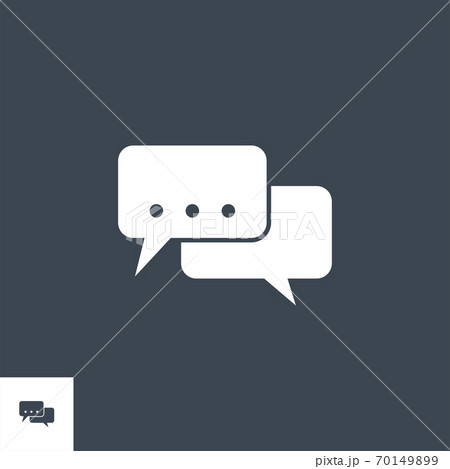 Speech Bubble Flat related vector glyph icon. 70149899