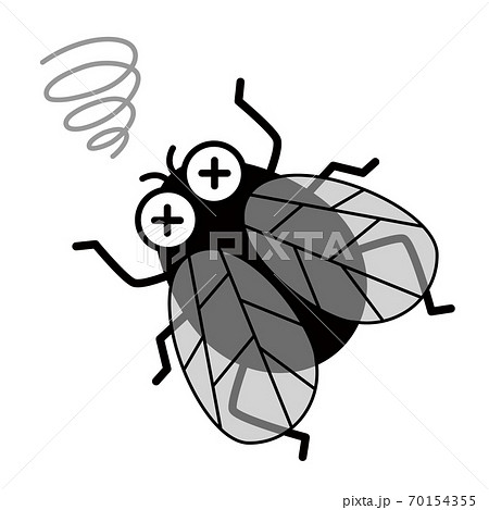 瀕死のハエのイラスト素材