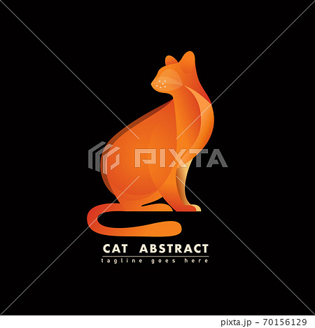 Cat Illustration Vector Template, Logo, pet lover community logotype, pet shop, veterinary Cat Illustration Vector Template, Logo, pet lover community logotype, pet shop, veterinary 70156129