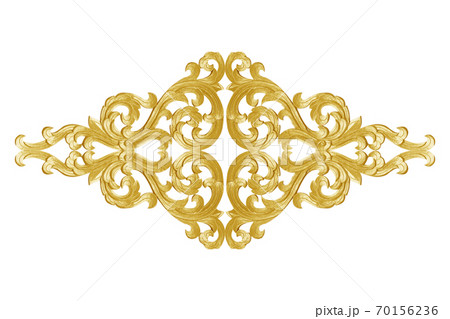 Wood pattern carving isolated on white background Wood pattern carving isolated on white background 70156236